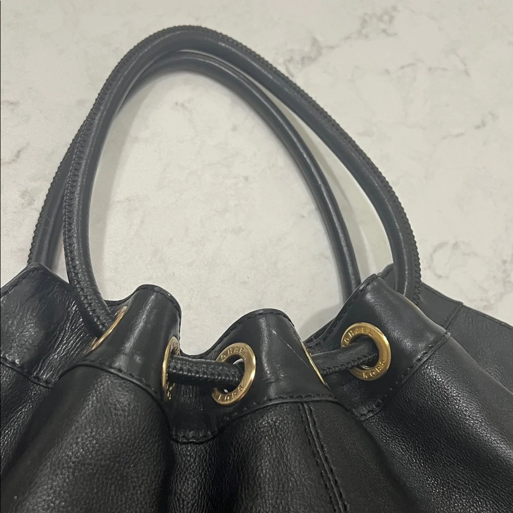 MICHAEL KORS BEAUTIFUL Black Pebbled Leather StudsTote Bag GREAT CONDITION - Picture 5 of 16